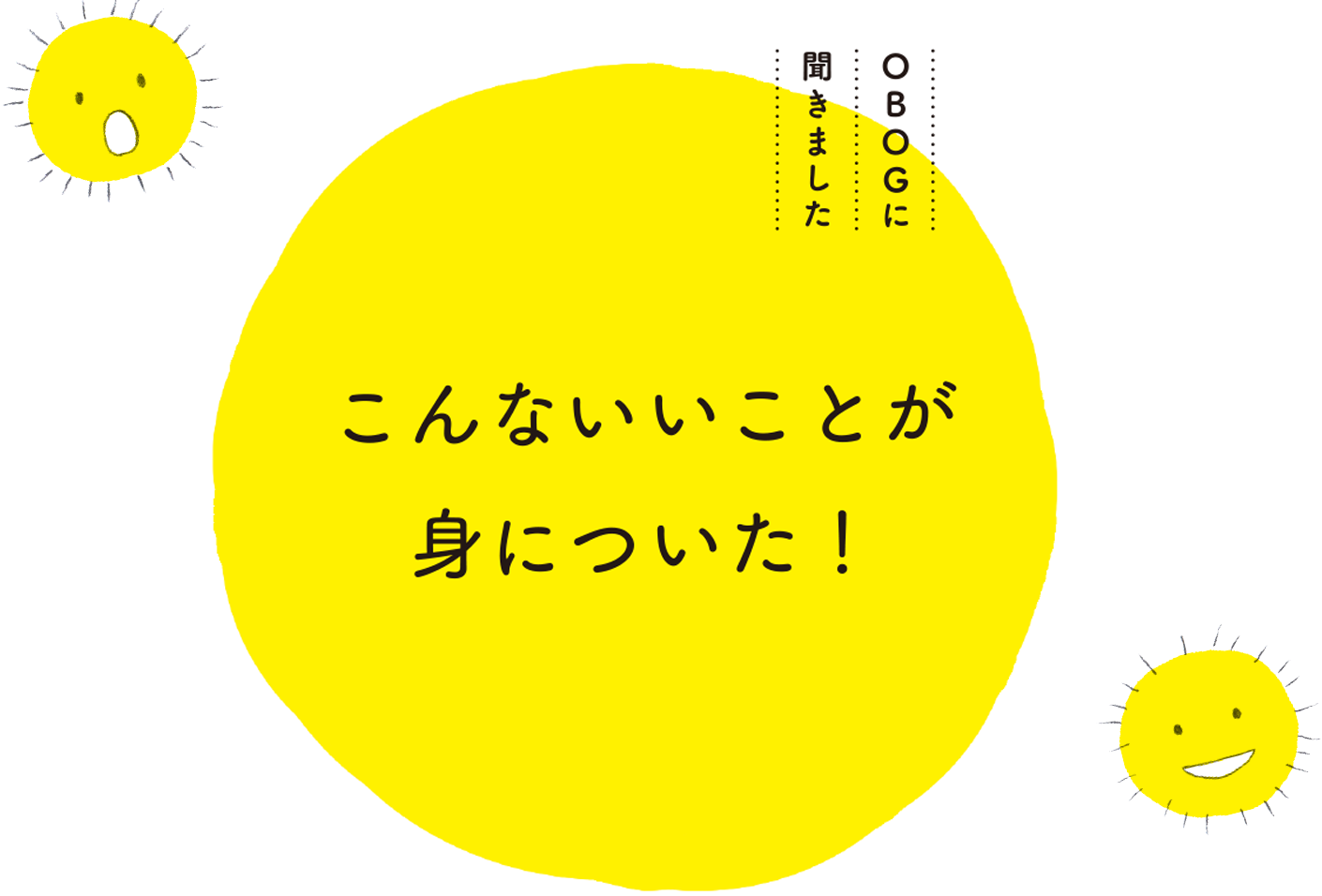 OBOGに聞きました。こんないいことが身についた！